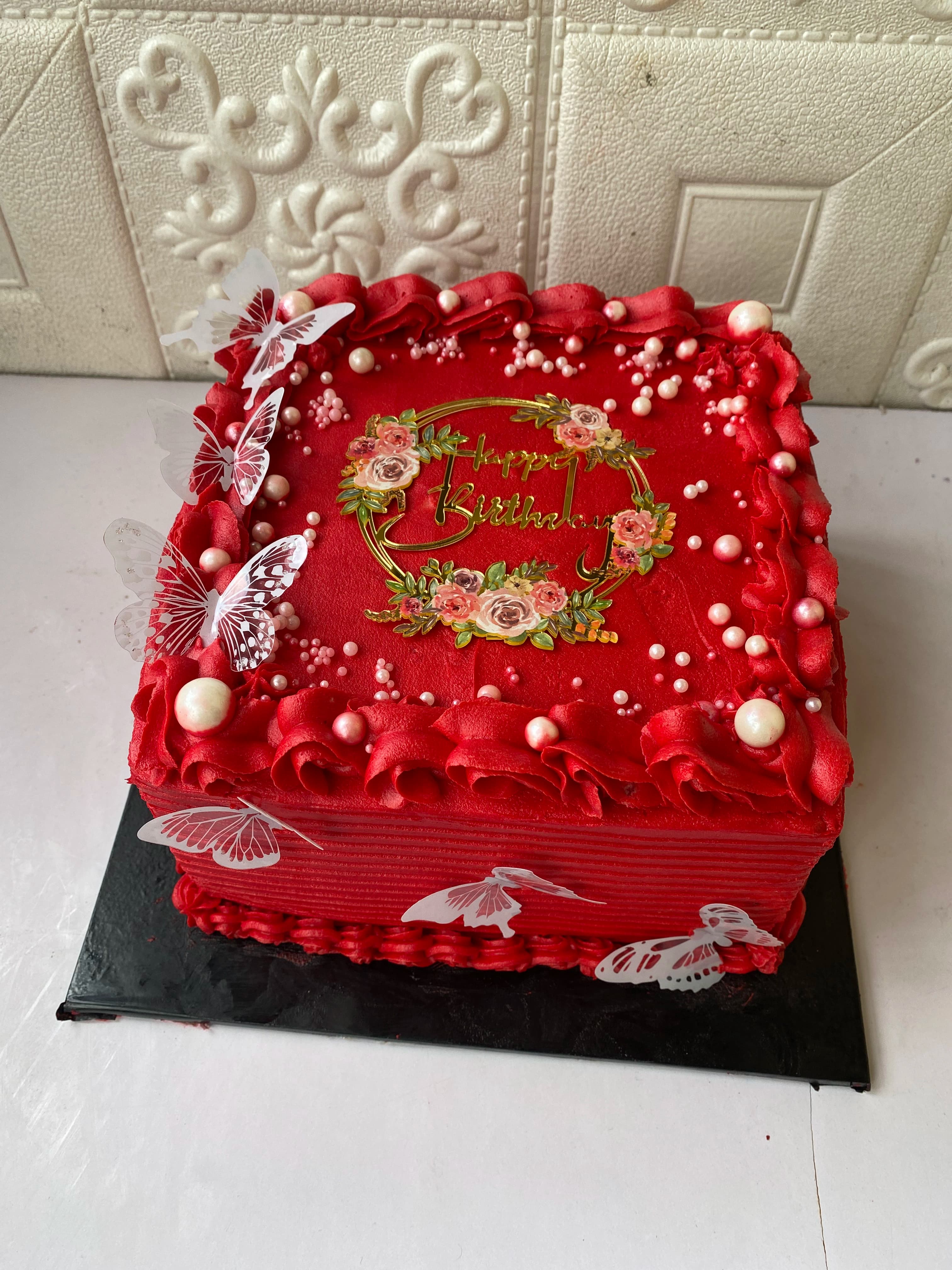 Buttercream Square Cake